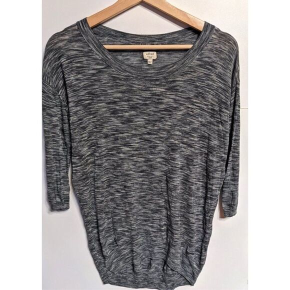 ARITZIA Wilfred | Balzac Sweater in Grey/Black Space Dye - Picture 4 of 7